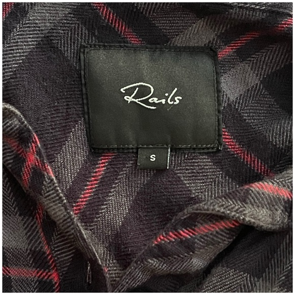 Rails Hunter Shirt in Coal-Grey-Rose Small - Picture 9 of 16